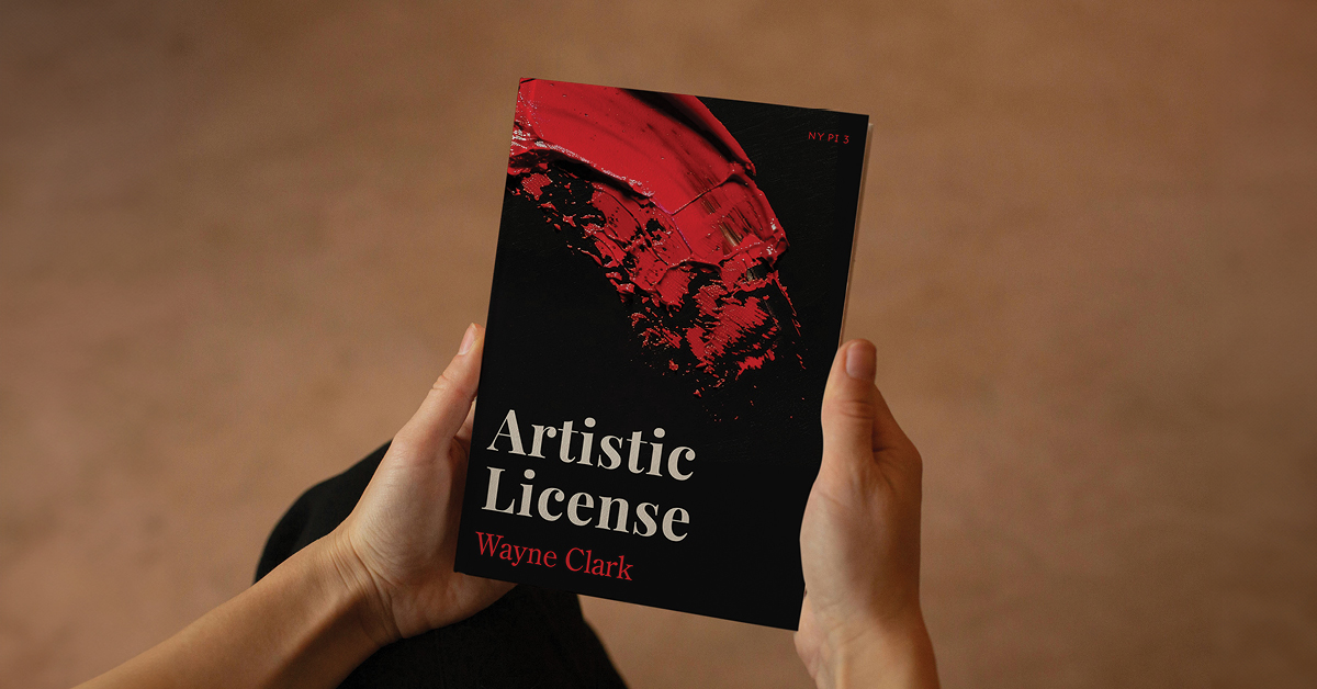 person holding the novel, Artistic License